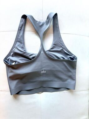 ALO Yoga Lunar Gray Airlift Super Sleek Bra Tank